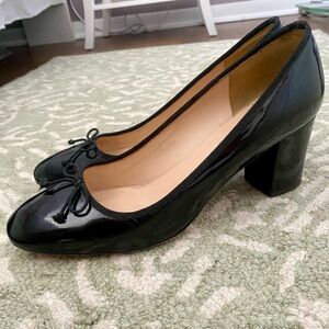 J. Crew Black Patent Leather Heels